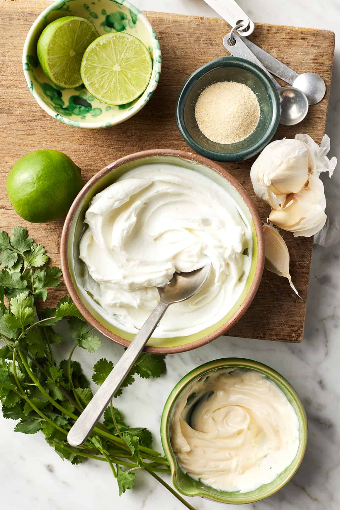 Chile Verde Pork Tacos with Cilantro-Lime Crema