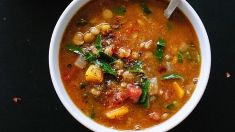 One-Pot Lentil and Vegetable Stew with Kale