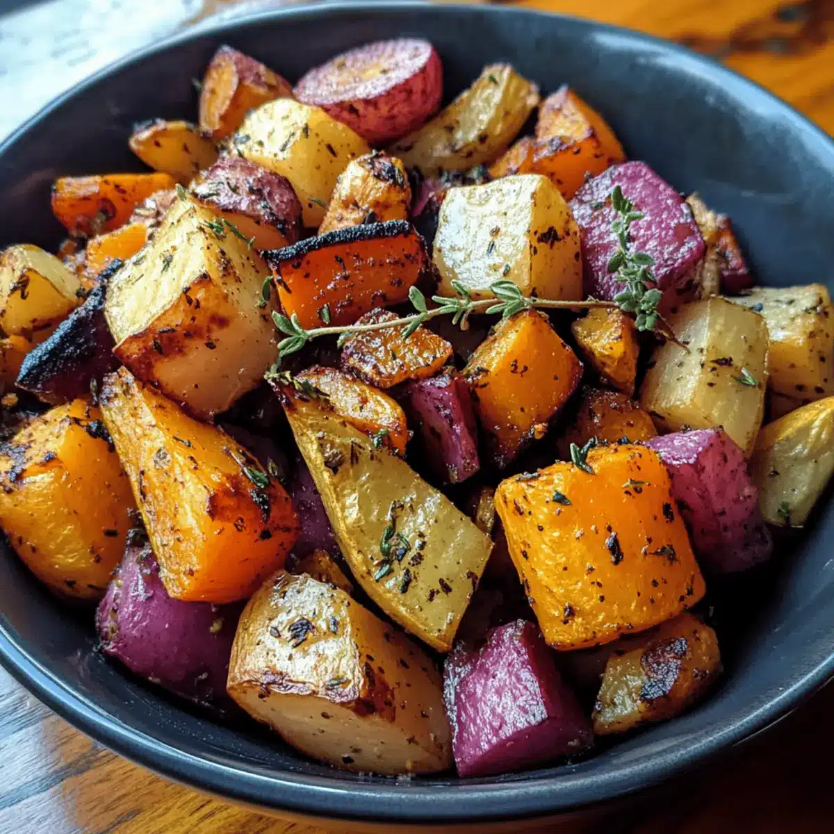 Honey-Roasted Root Vegetable Medley with Thyme