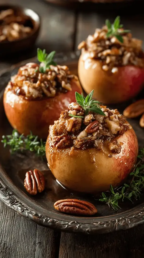 Maple-Pecan Baked Apples with Cinnamon