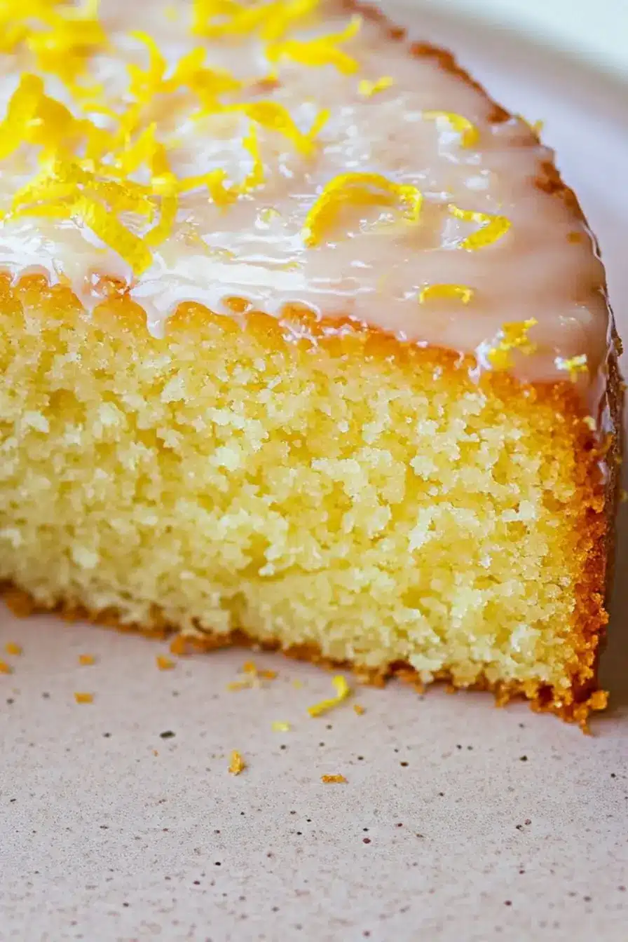 Lemon-Glazed Citrus Cake with Almond Crust