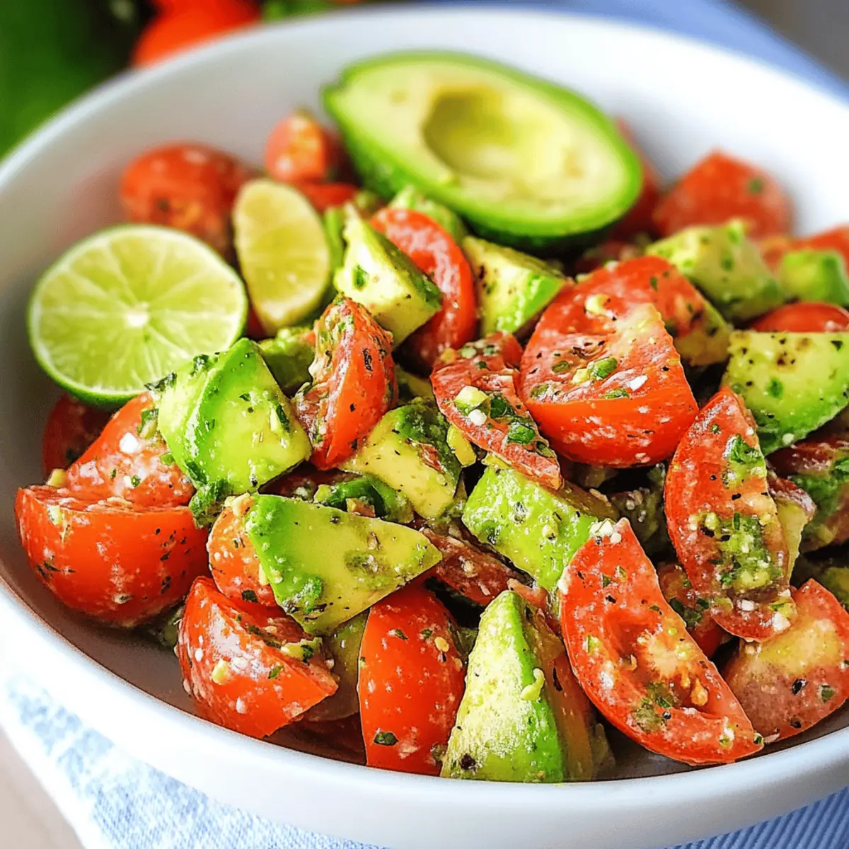 Avocado and Heirloom Tomato Salad with Lime Vinaigrette