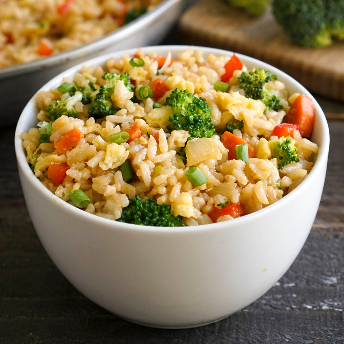 Stir-Fried Broccoli and Carrot with Rice and Soy