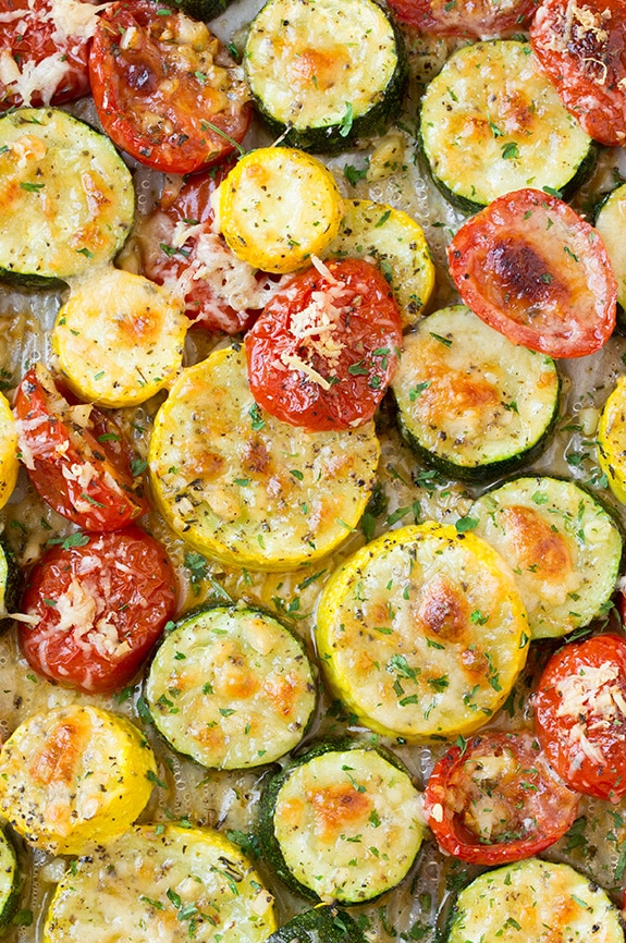 Oven-Roasted Zucchini and Cherry Tomatoes with Garlic