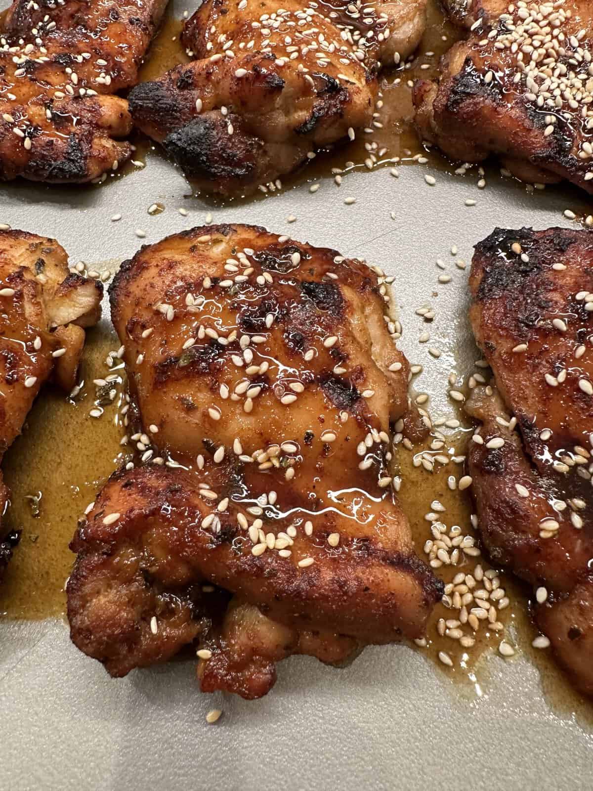 Honey-Ginger Chicken Thighs with Sesame