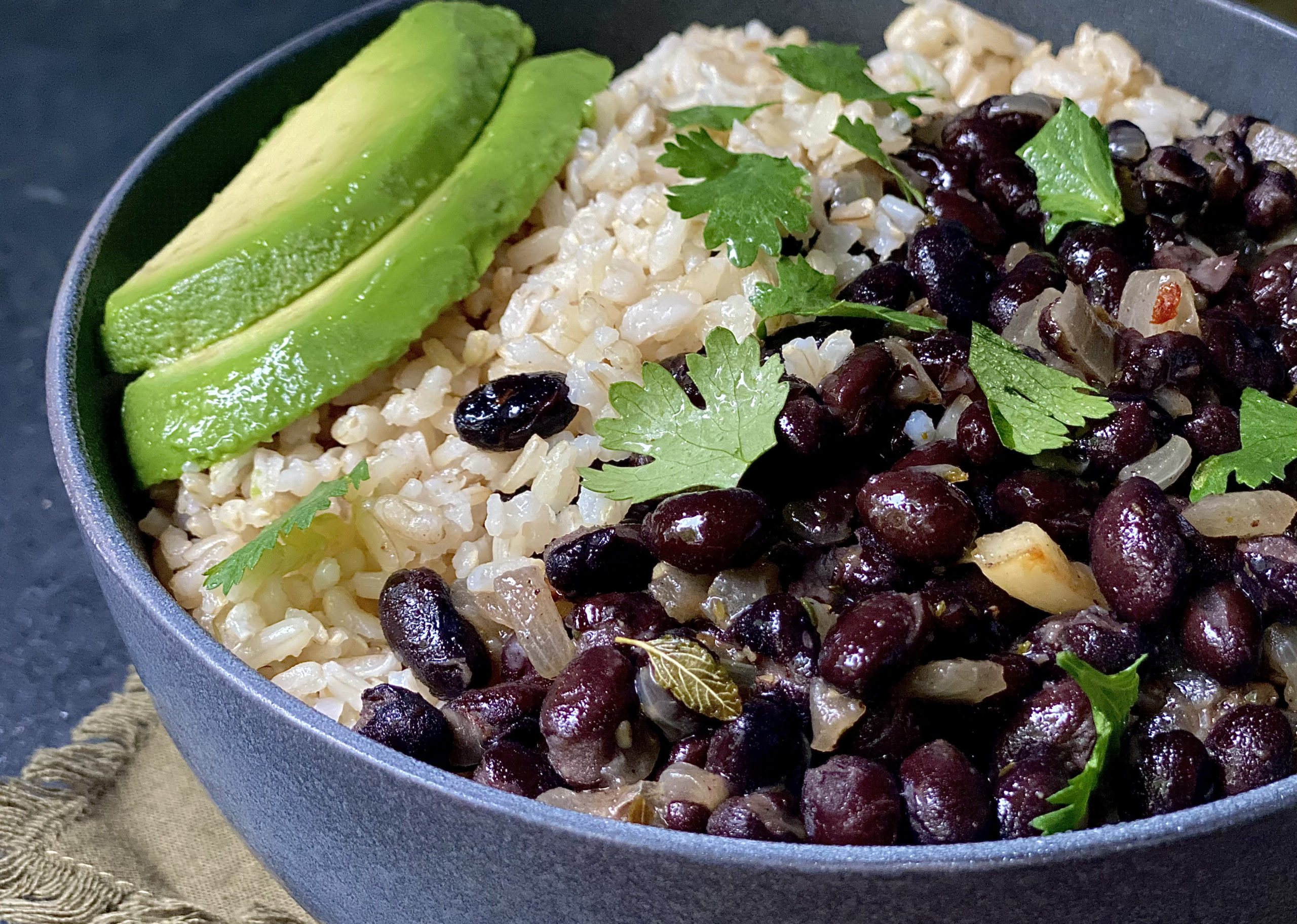 Simple Rice and Black Bean Bowl