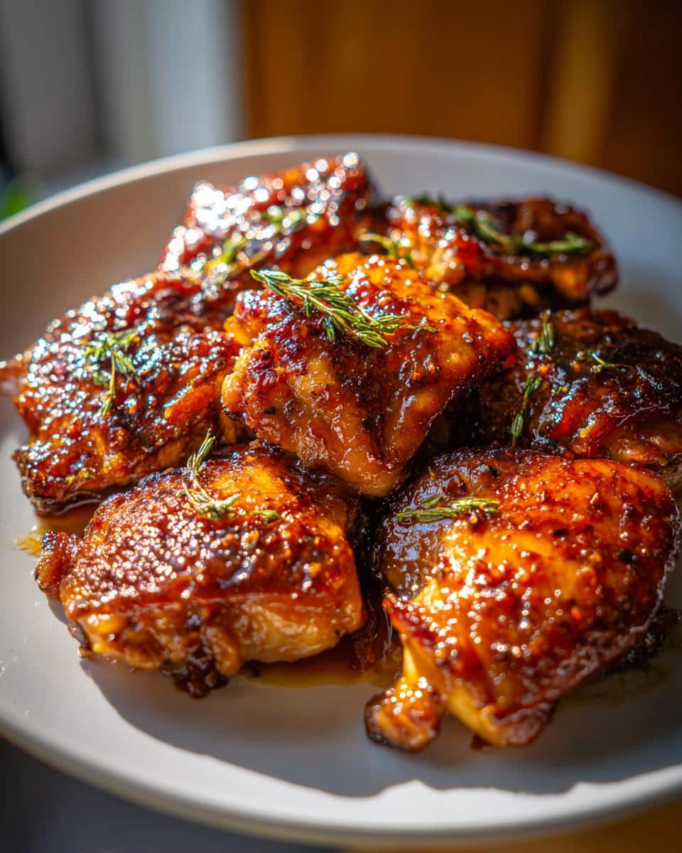 Honey-Aperol Glazed Chicken Thighs with Rosemary