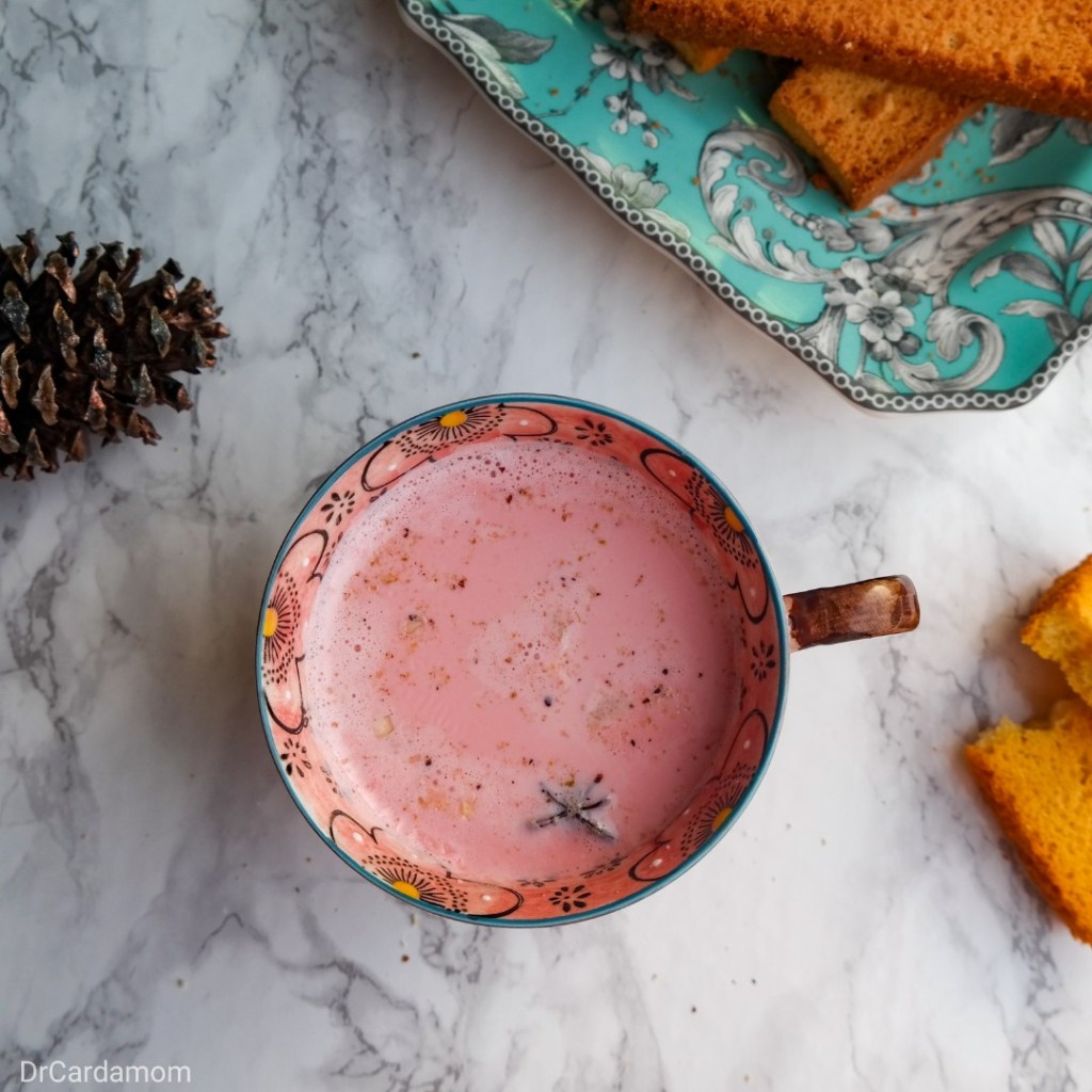 Saffron-Infused Kashmiri Chai with Cardamom
