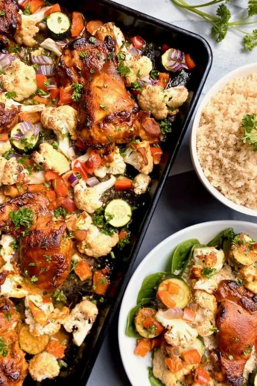 Turmeric-Ginger Roasted Chicken Thighs with Zucchini