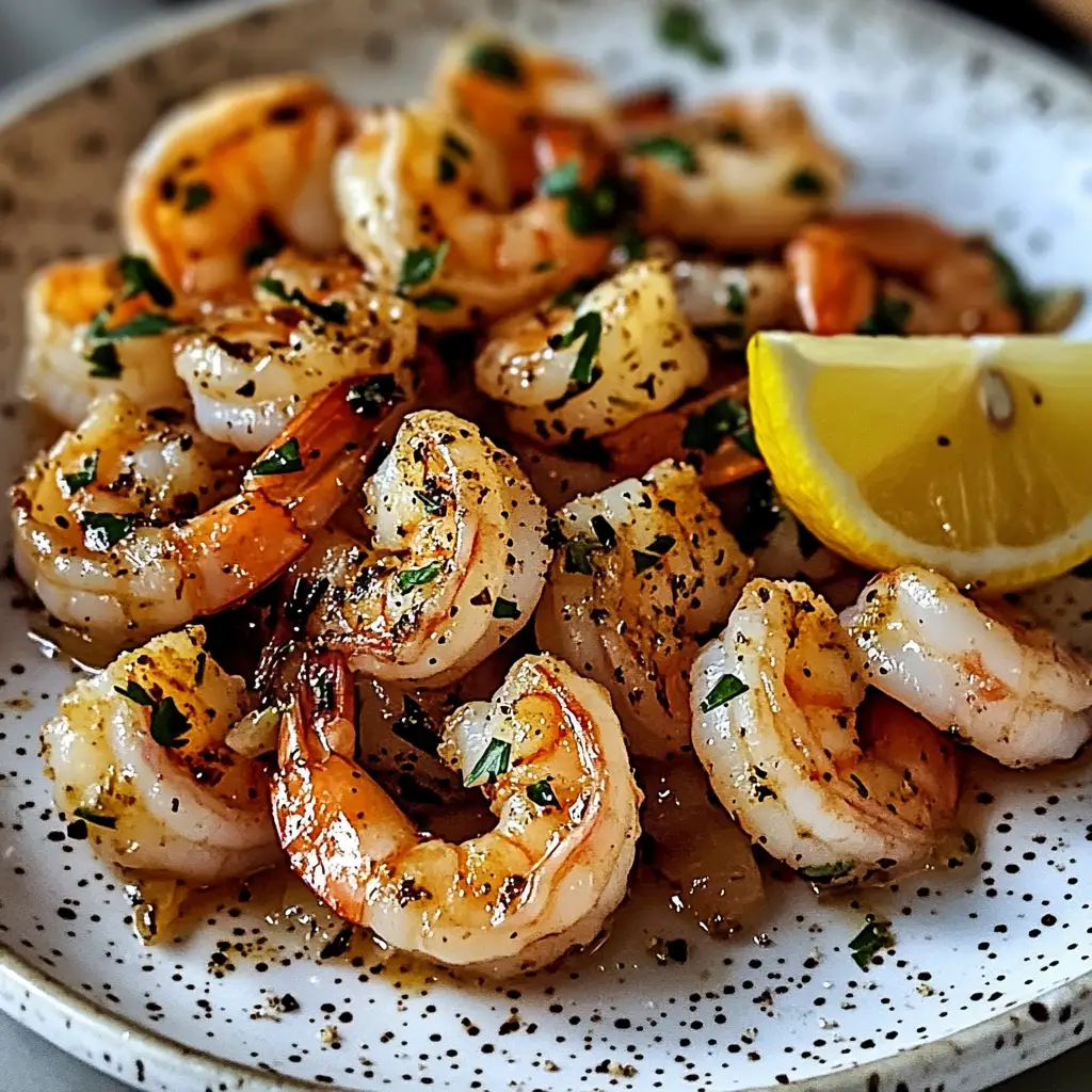 Garlic-Pepper Shrimp with Lemon Zest