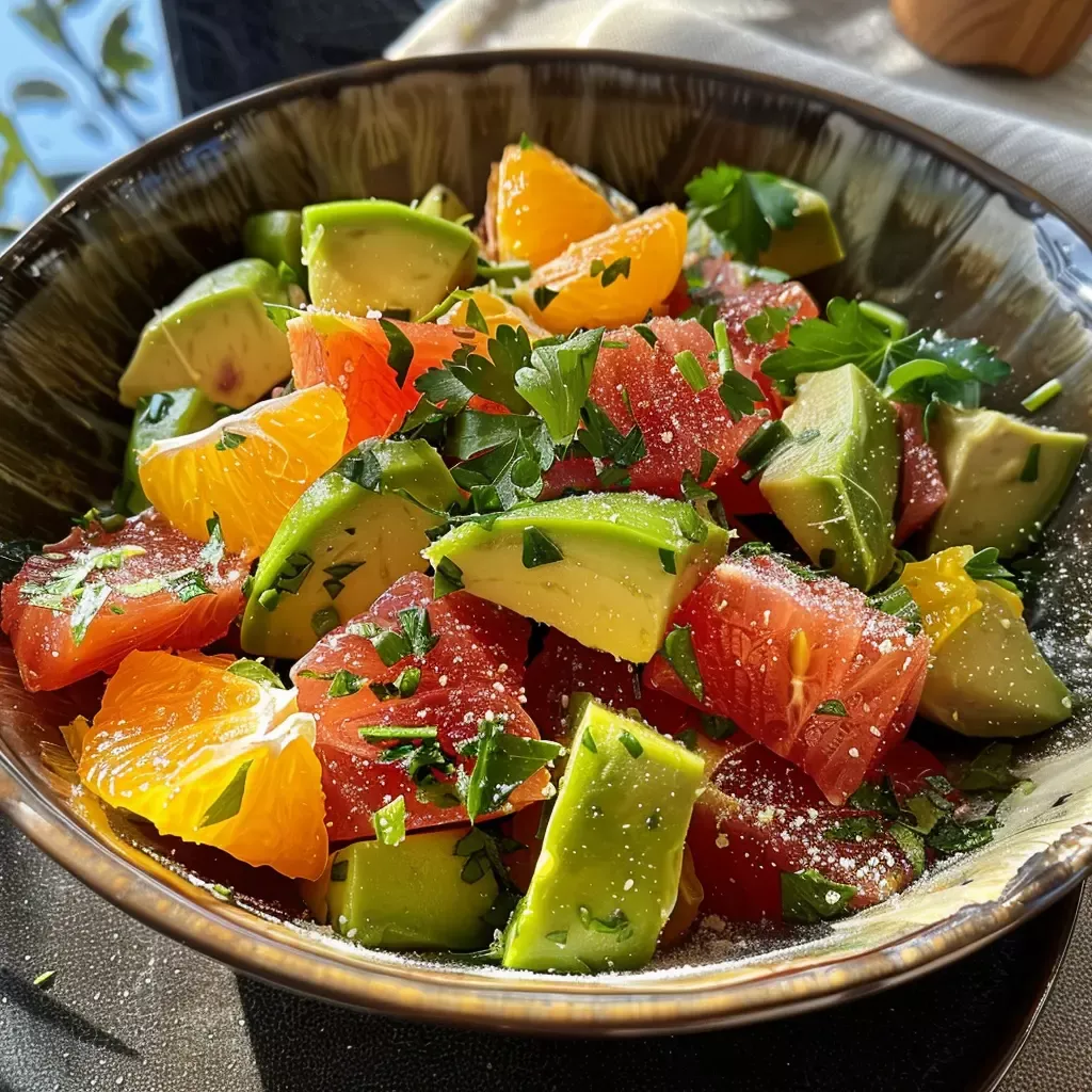 Citrus-Infused Avocado Salad with Lime Vinaigrette
