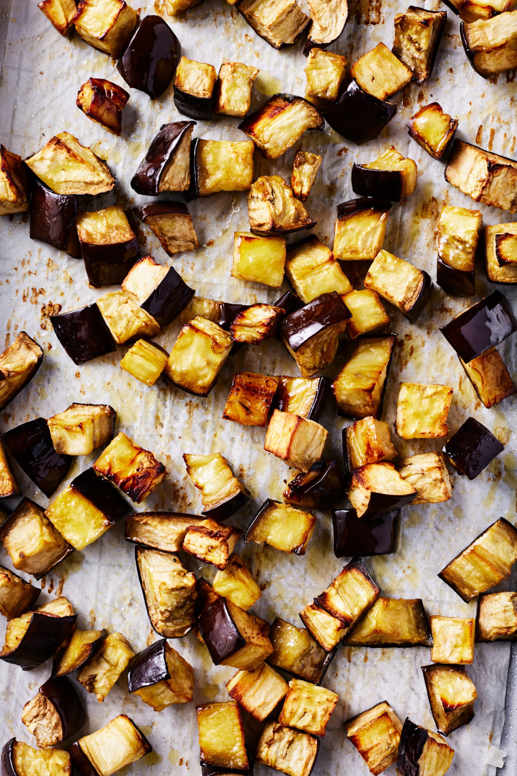 Poached Eggplant with Caramelized Onions and Lemon
