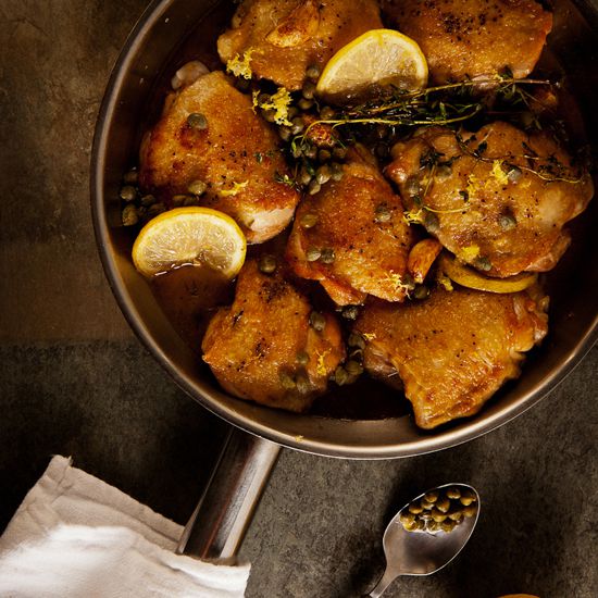 Aperol-Braised Chicken with Lemon and Thyme