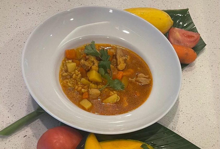 Coconut Chicken Asopao with Plantains and Black Beans