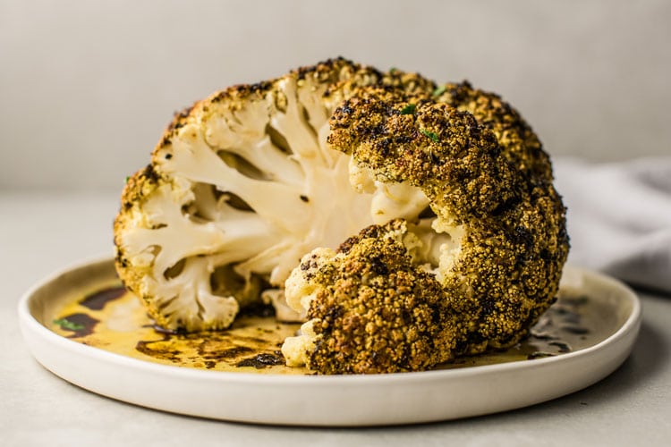 Roasted Cauliflower Medallions with Balsamic Glaze