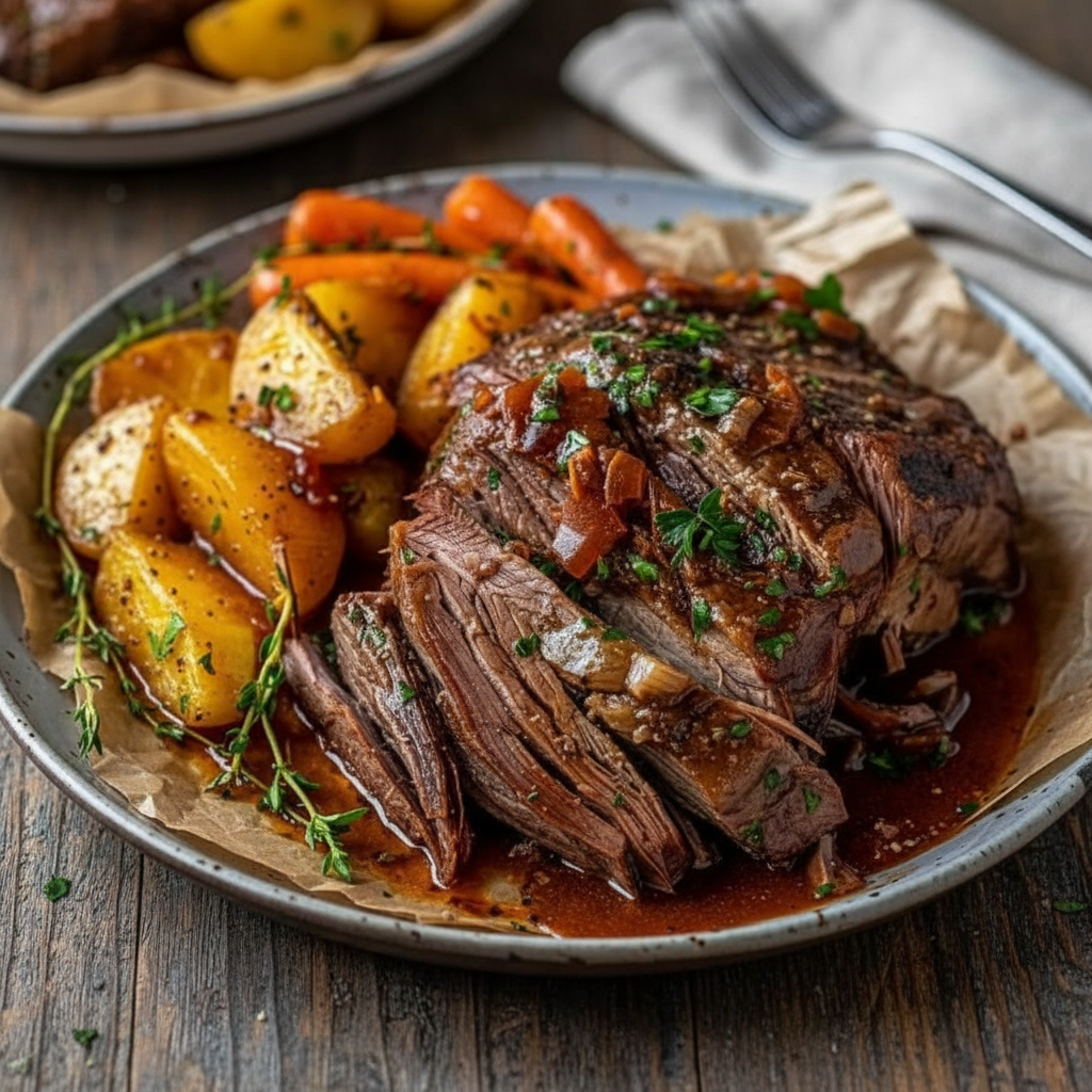 Slow-Cooked Pot Roast with Root Vegetables