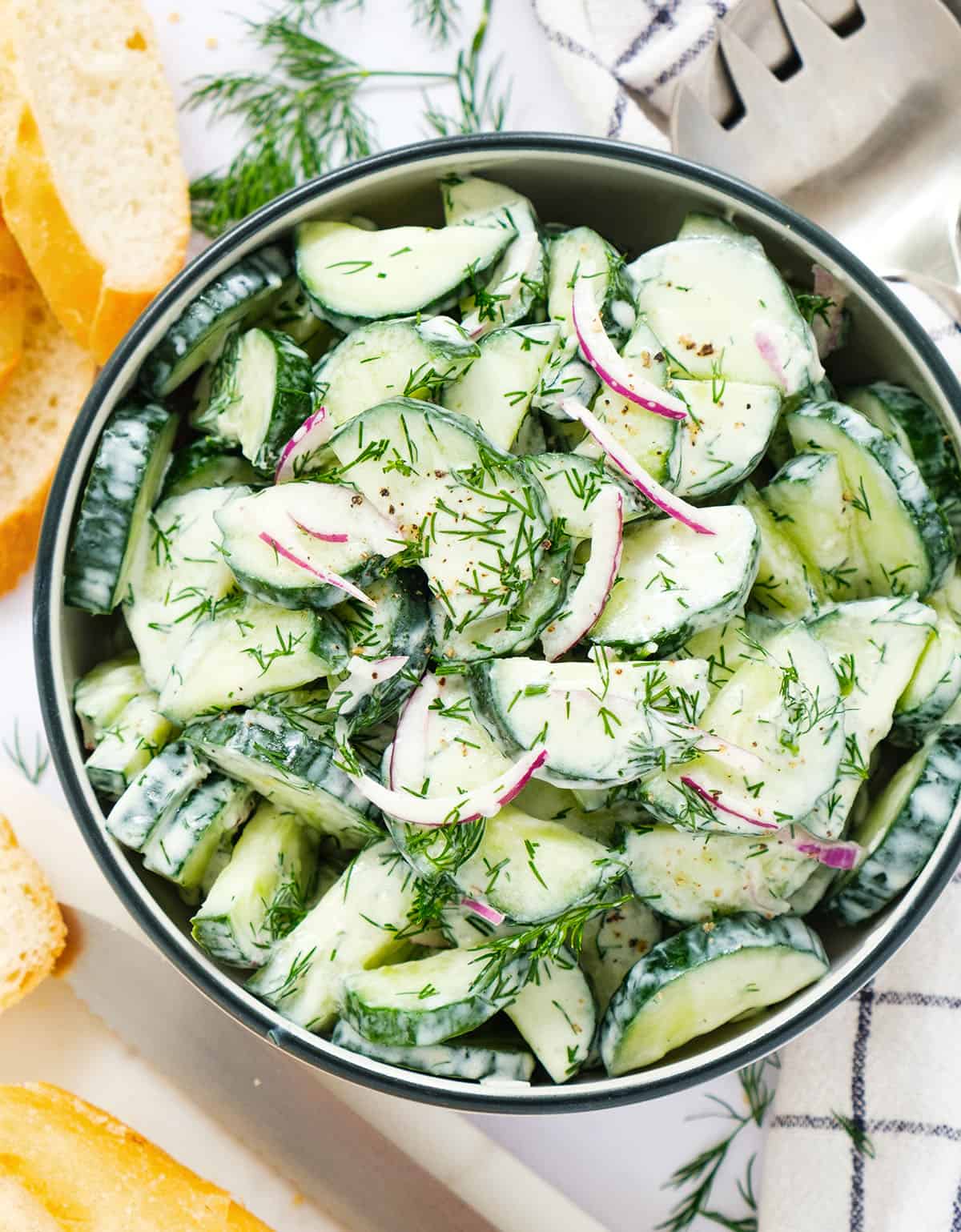 Cucumber-Dill Salad with Lemon Vinaigrette
