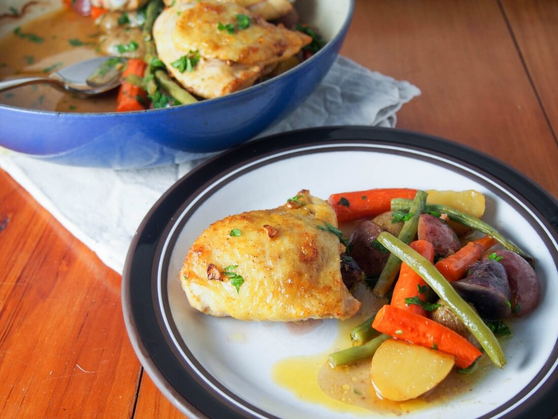 One-Pot Lemon-Garlic Chicken with Vegetables