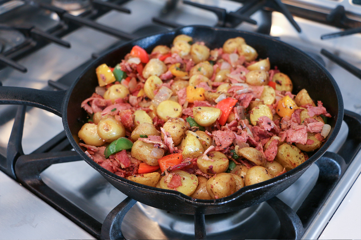 Baked Montreal Smoked Beef Hash with Root Vegetables