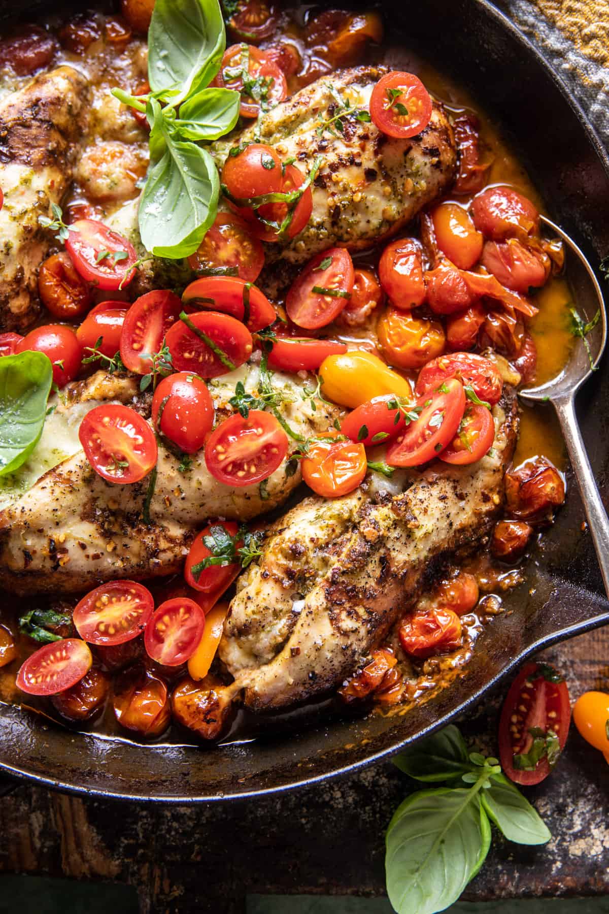 Herb-Stuffed Chicken Breast with Tomato Basil Sauce