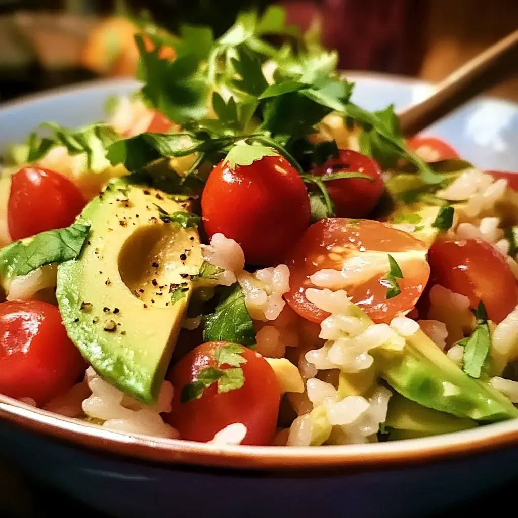 Black Rice Salad with Avocado and Cherry Tomatoes