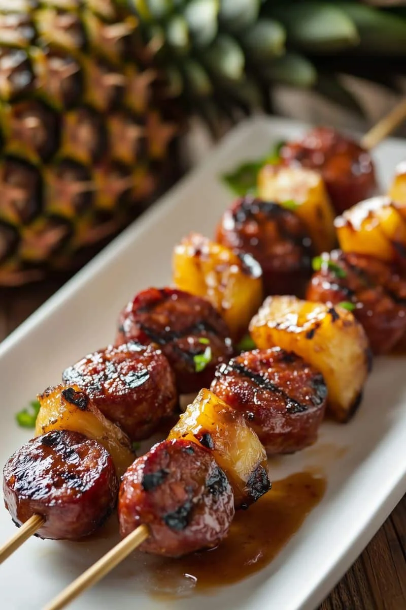 Grilled Mango and Pineapple Skewers with Cilantro Lime