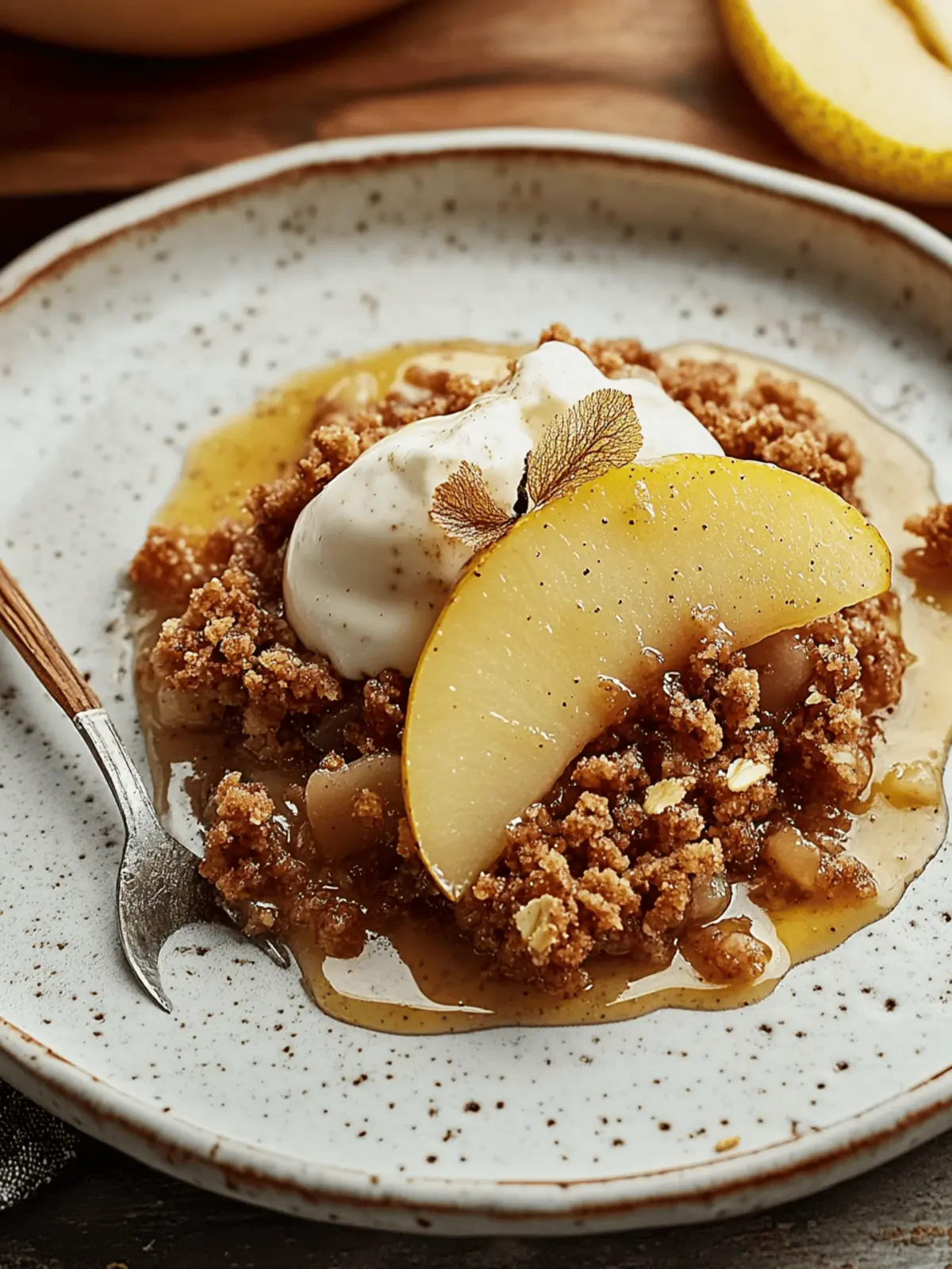 Maple-Pear Crisp with Oat Streusel
