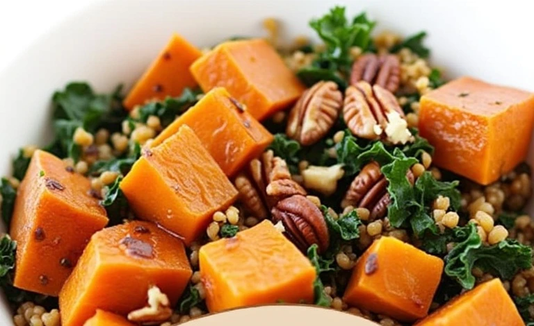 Maple-Glazed Sweet Potato and Kale Salad