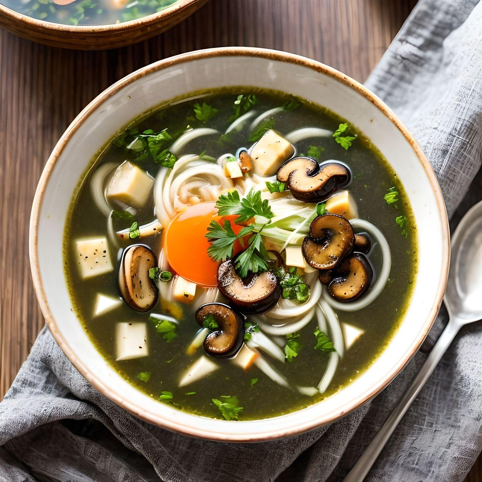 Miso-Infused Mushroom Soup with Shiitake Umami
