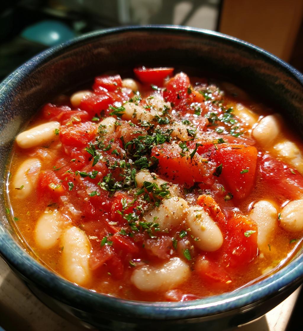 Saffron-Infused Tomato and White Bean Soup