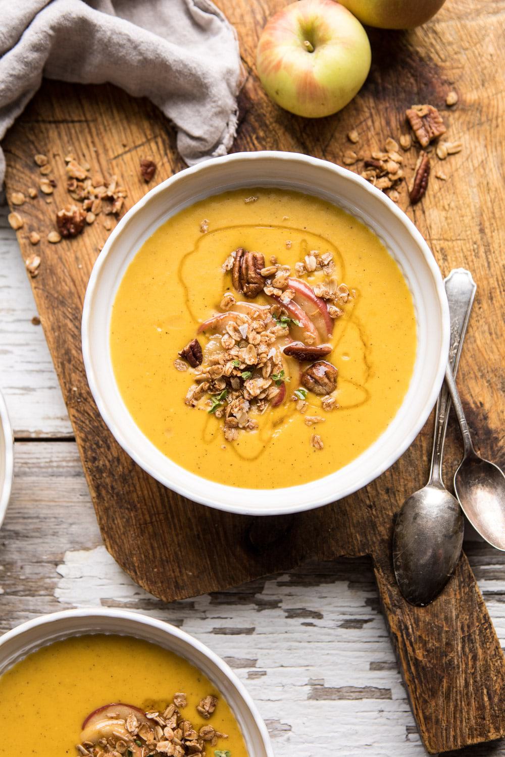 Autumn Harvest Soup with Butternut Squash and Apples