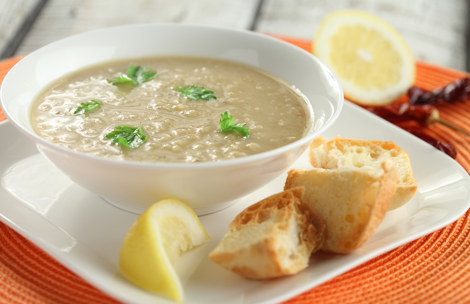 Tadka-Style Lentil Soup with Lemon
