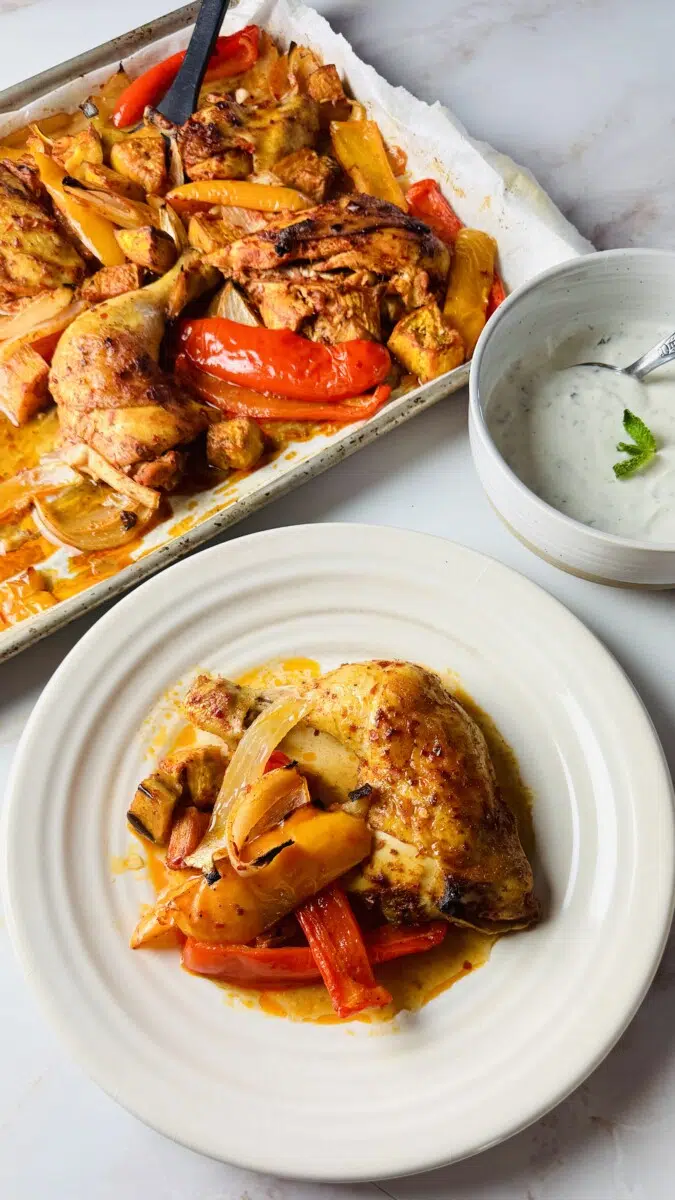 Spiced Harissa Chicken with Roasted Vegetables