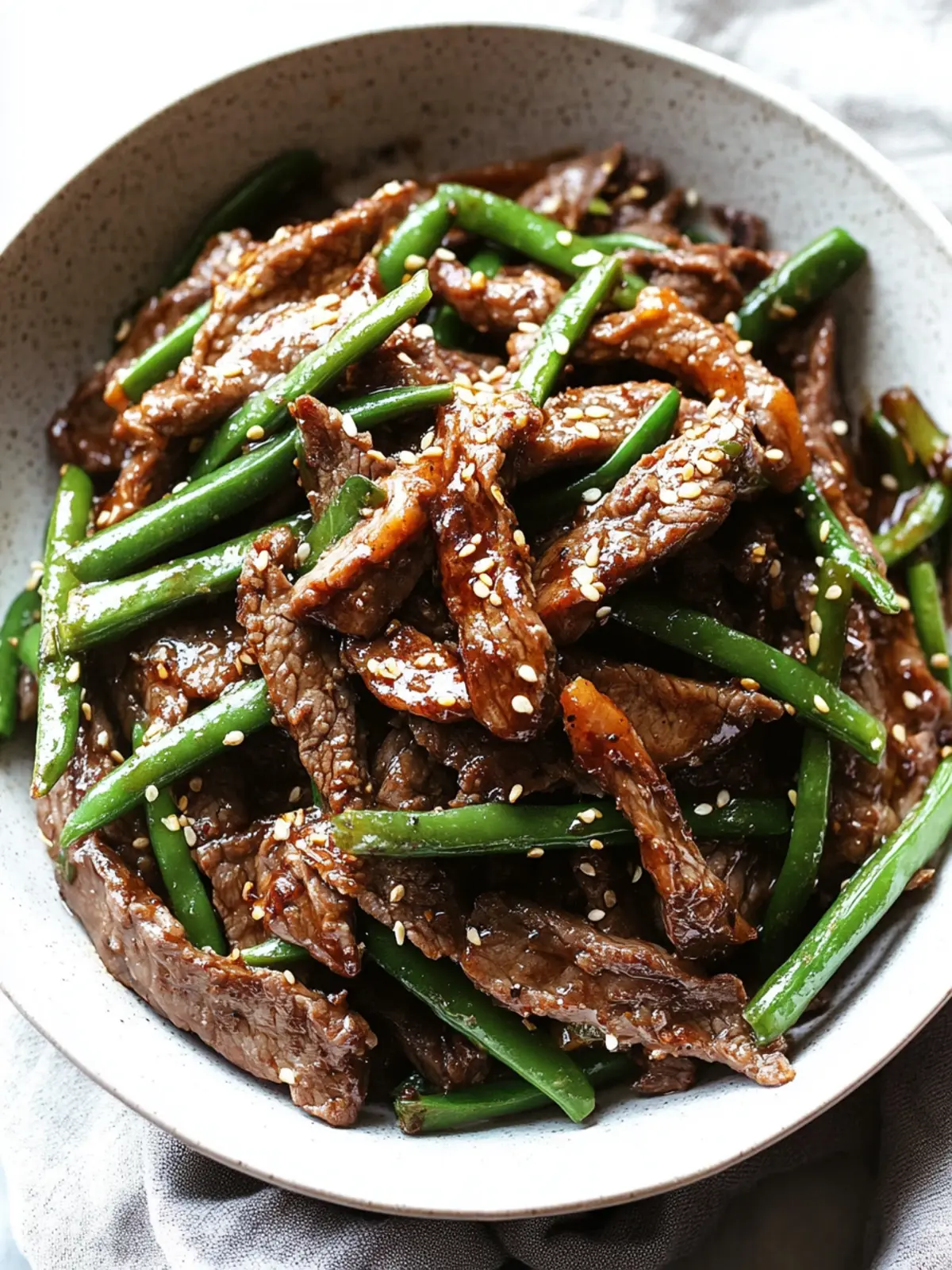 Sesame-Ginger Beef with Snap Peas and Carrots