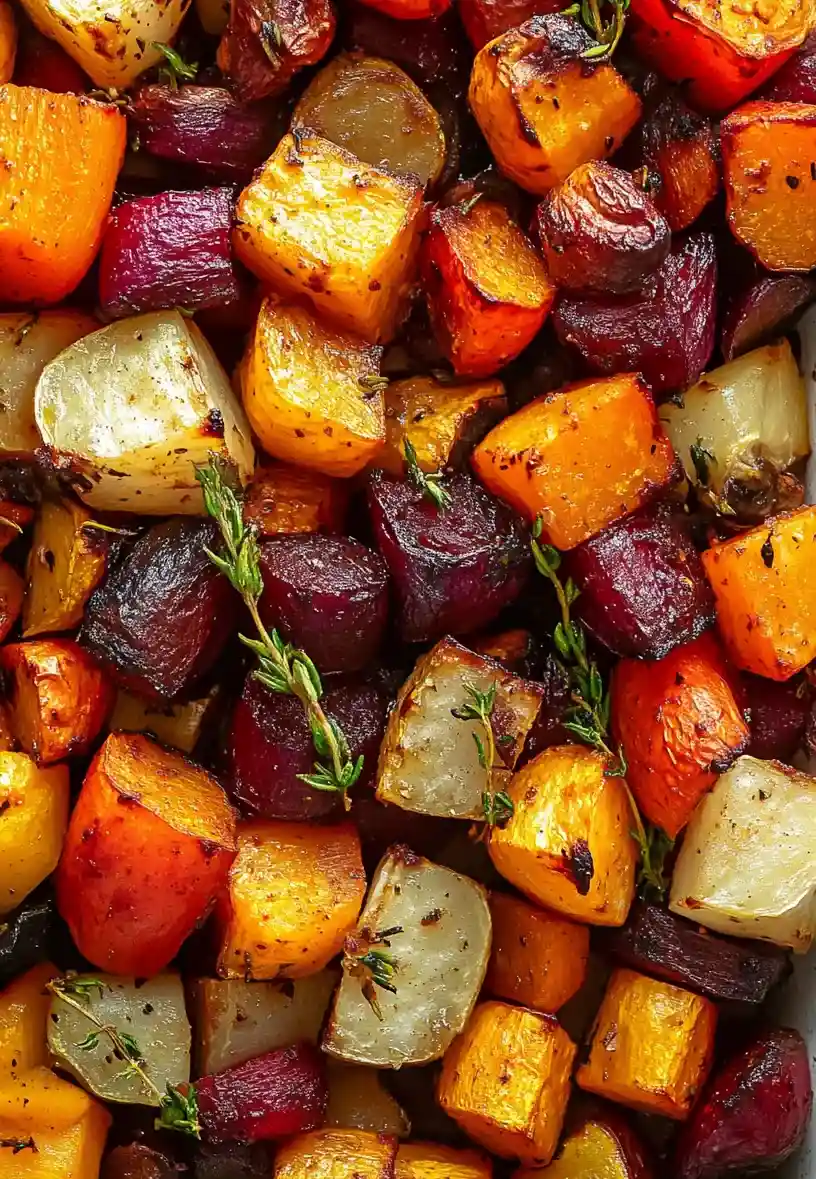 Herb-Roasted Rainbow Root Vegetable Medley