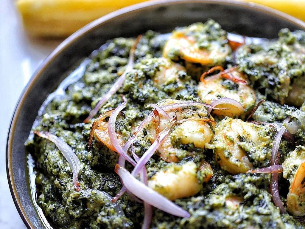 Chicken Ndolé with Bitter Leaves and Peanuts