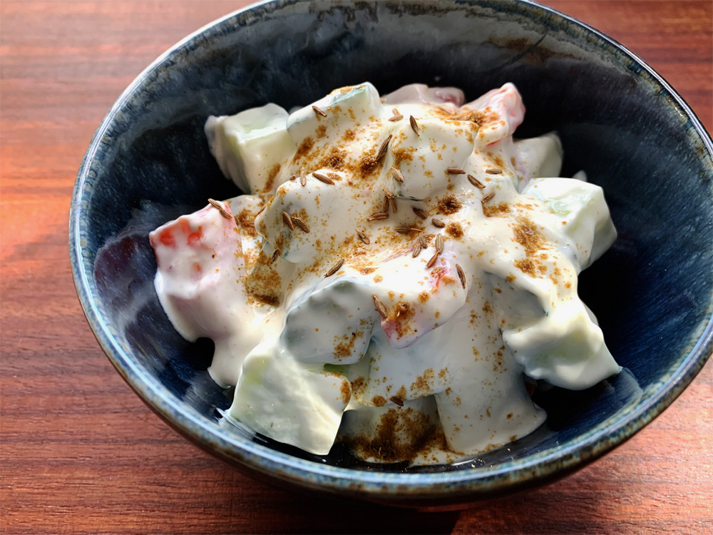 Minty Cucumber and Yogurt Salad with Toasted Cumin