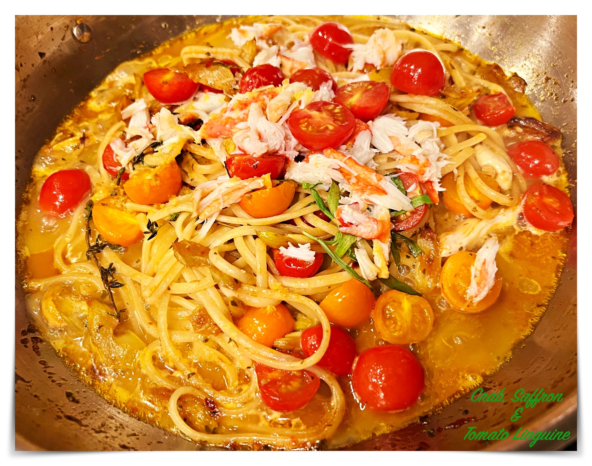 Saffron-Infused Tomato Linguine