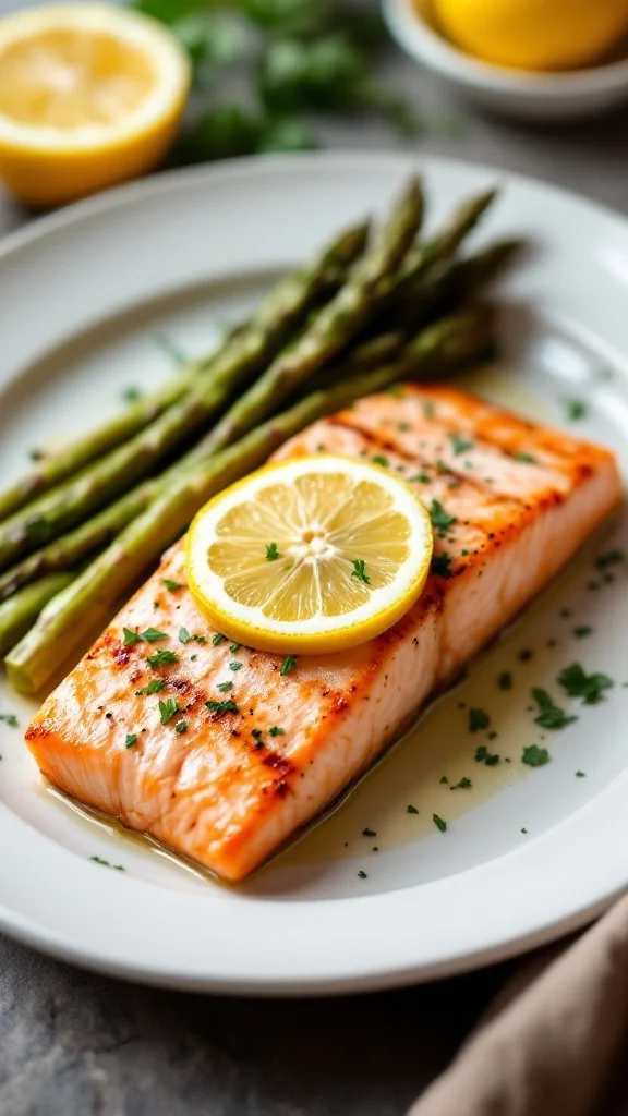 Smoky Grilled Lemon-Infused Salmon with Asparagus