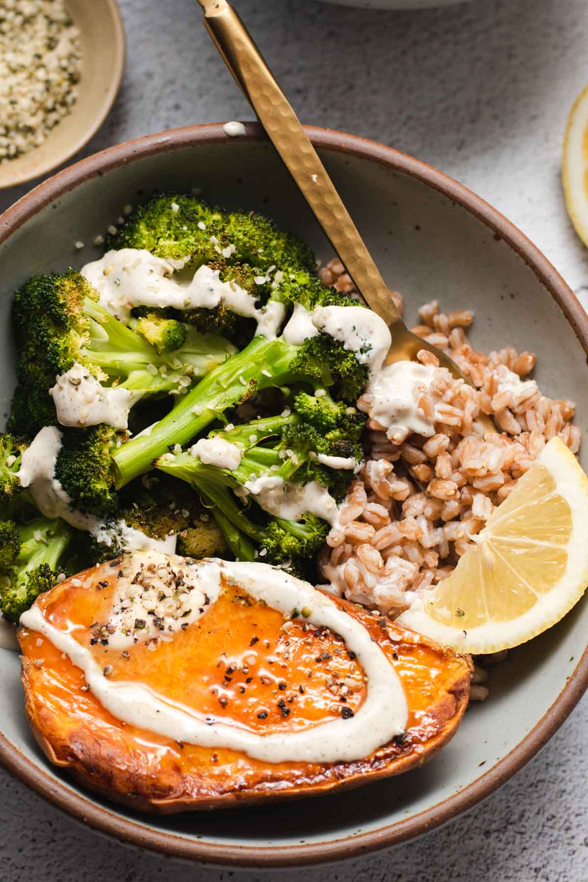Vegan Miso-Glazed Sweet Potato and Broccoli Bowls