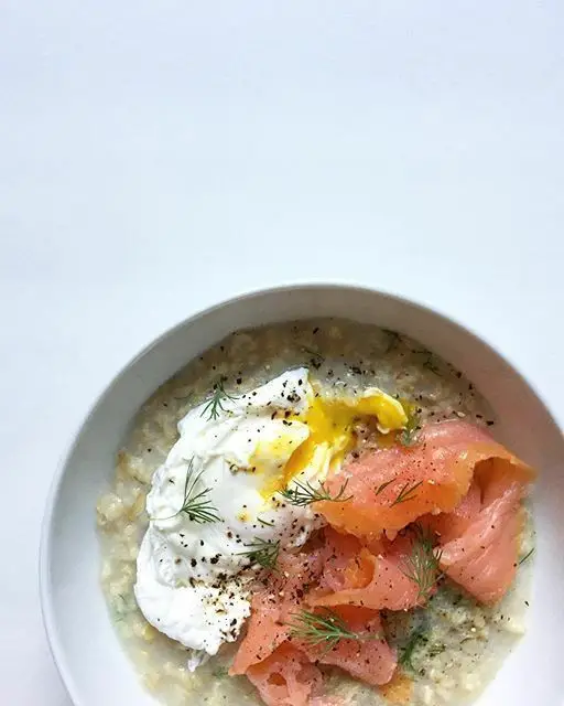 Savory Steel-Cut Oats with Smoked Salmon and Dill