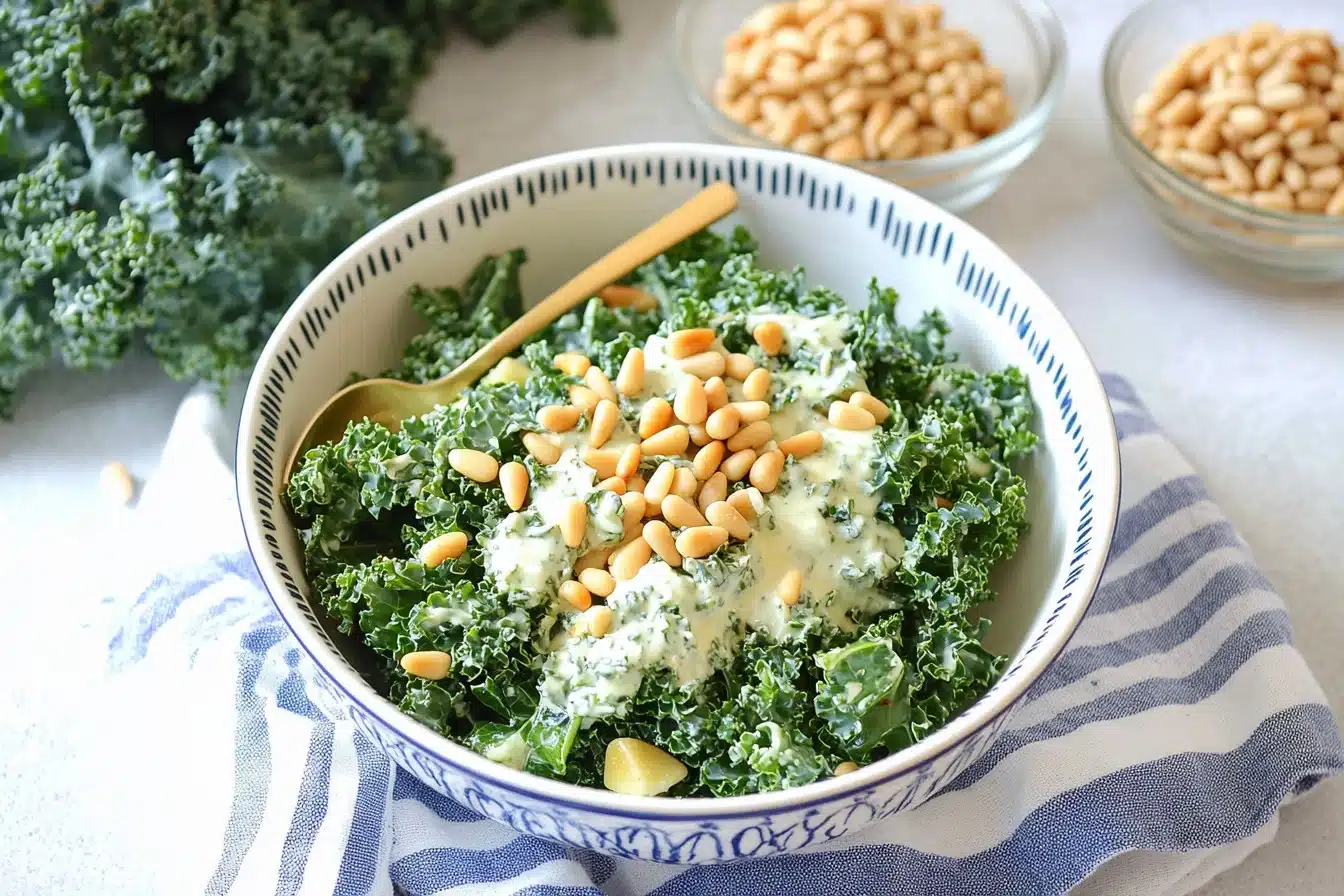 No-Cook Kale and Avocado Salad with Lemon Vinaigrette