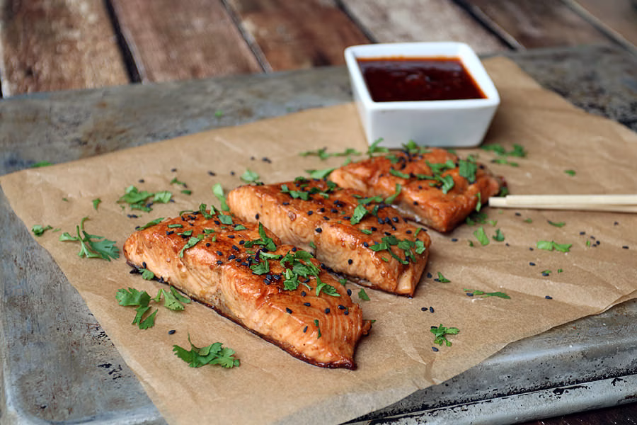 Sesame-Glazed Salmon with Ginger