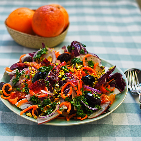 Radicchio and Blood Orange Salad with Citrus Dressing