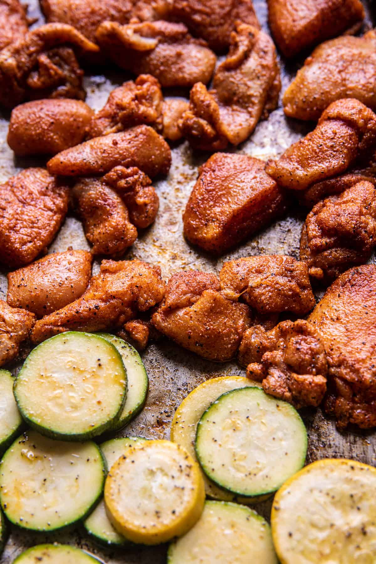 Sheet Pan Garlic-Pepper Chicken with Zucchini