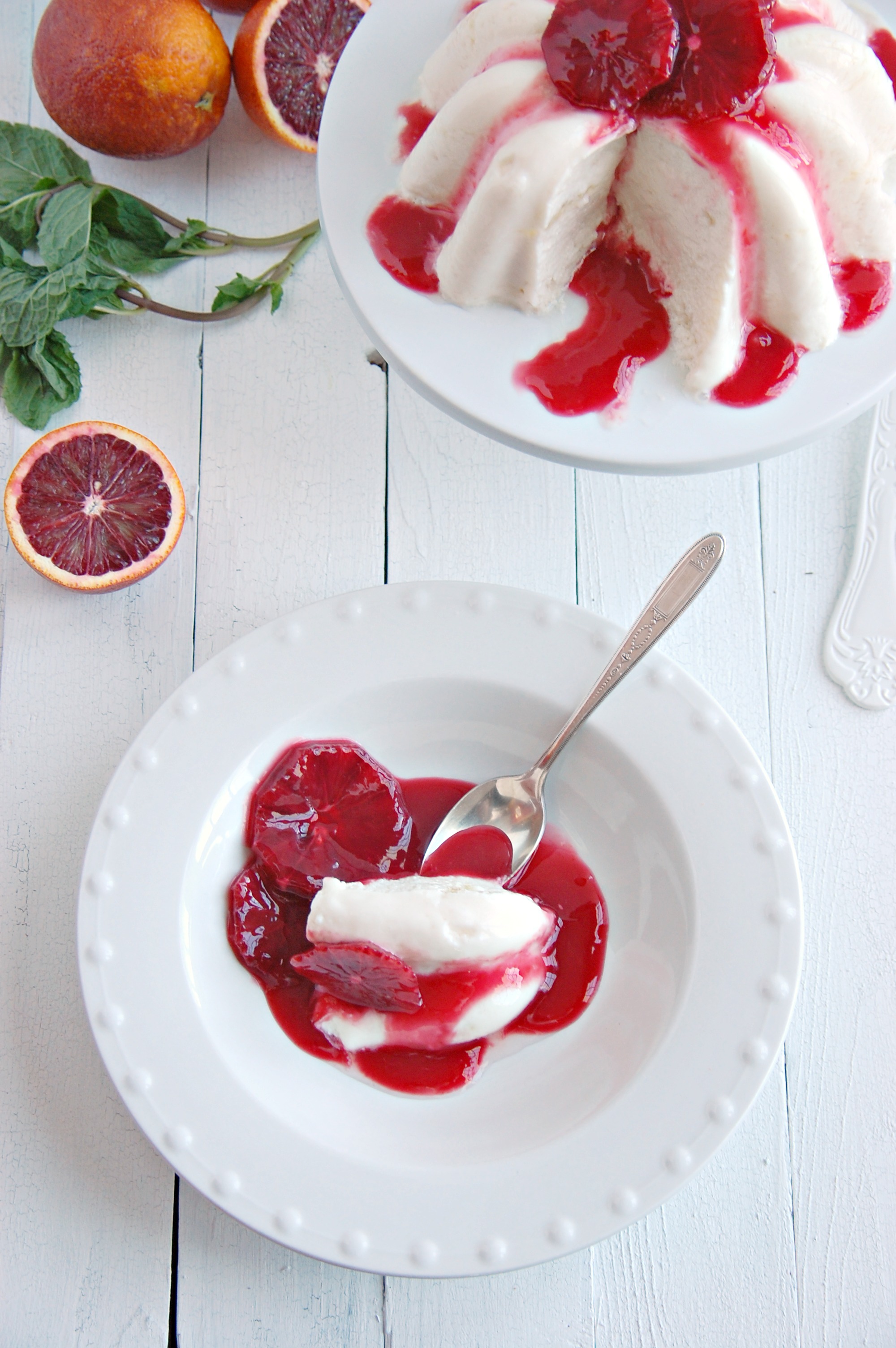 Blood Orange and Honey Panna Cotta