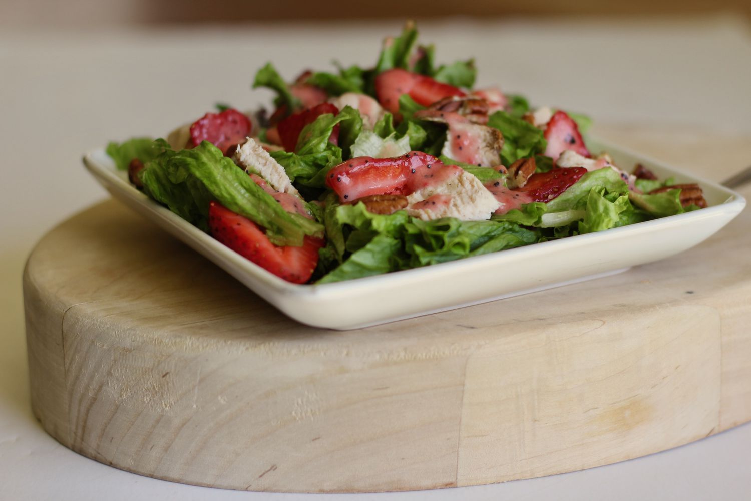 Grilled Chicken and Strawberry Salad with Poppy Seed Dressing
