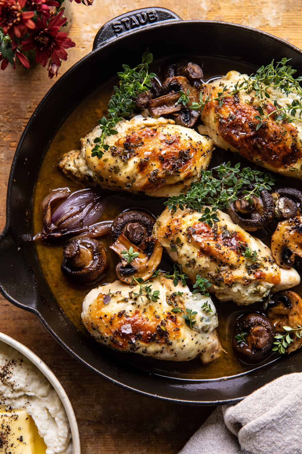 Herbed Lemon Ricotta Stuffed Chicken Breasts
