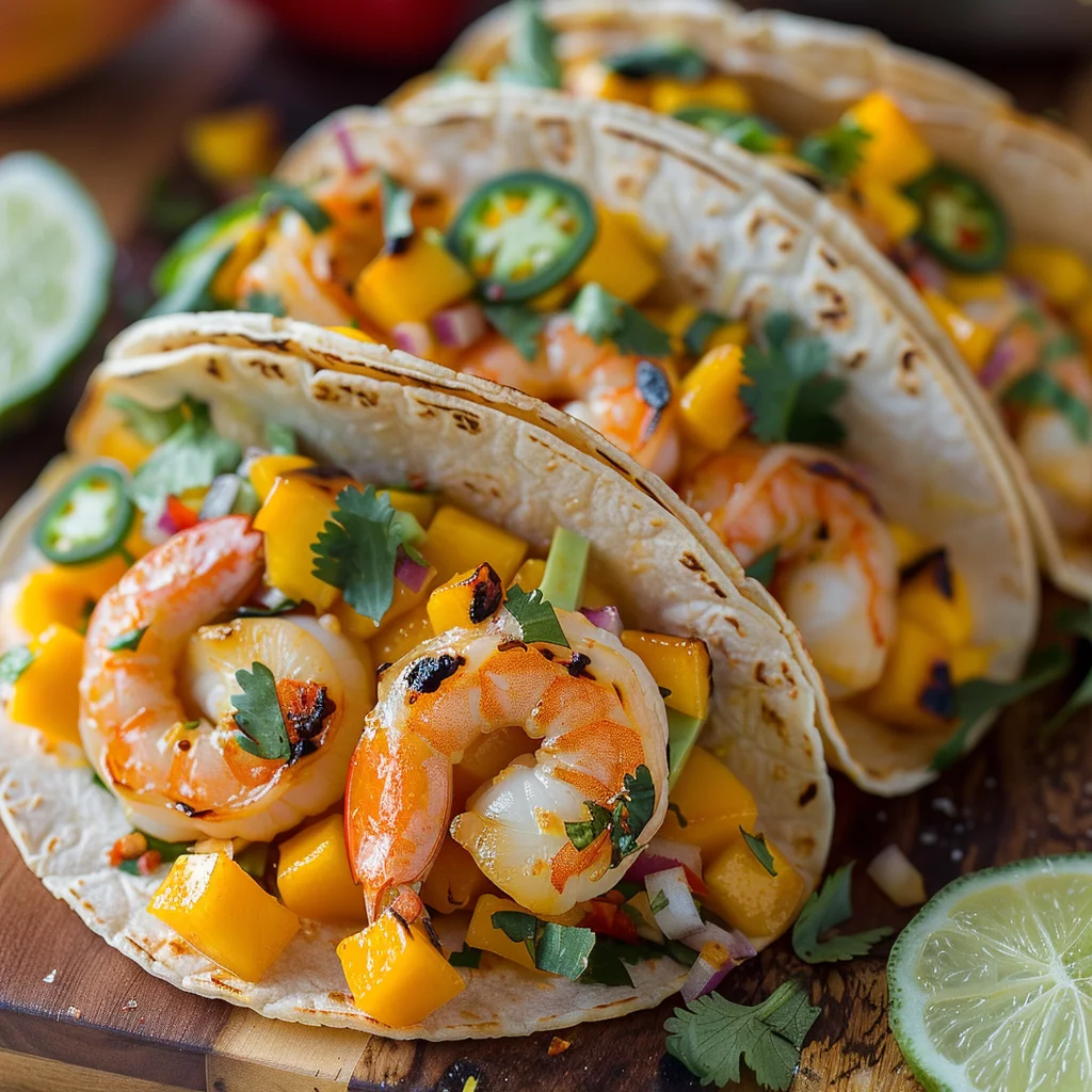 Mango-Habanero Shrimp Tacos