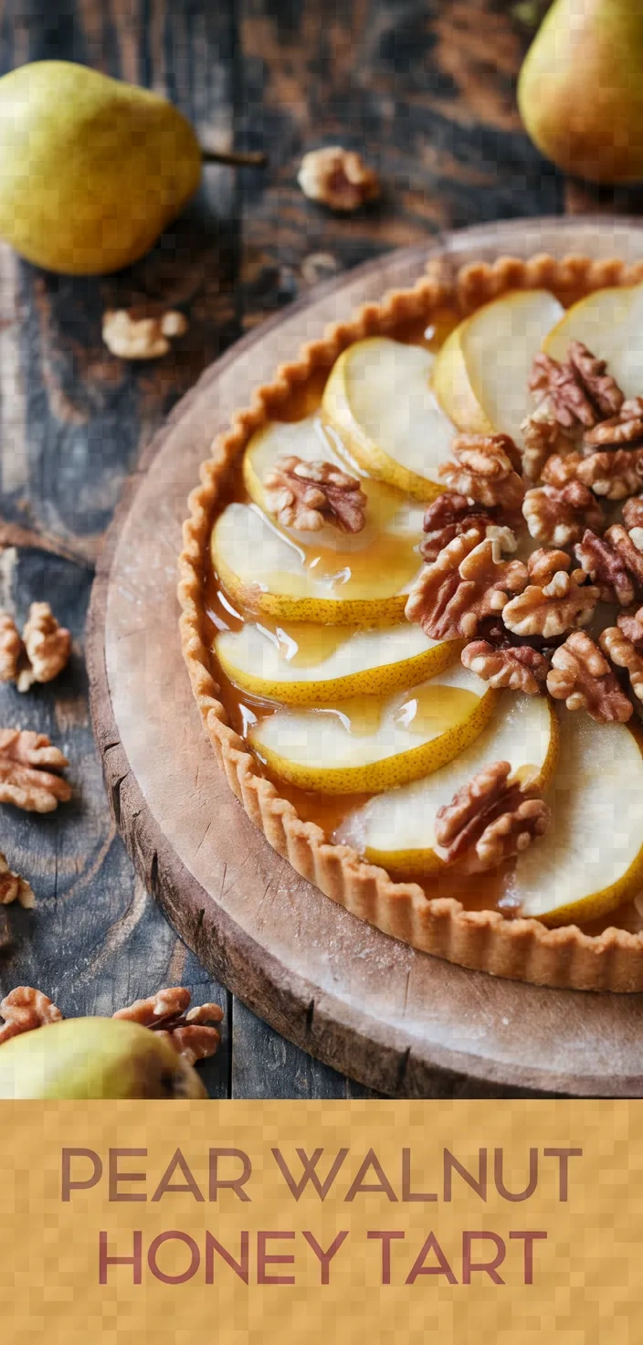 Honey-Roasted Pear and Walnut Tart